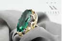 Anneau Bijoux vintage Émeraude Or jaune 14 carats vrc253y